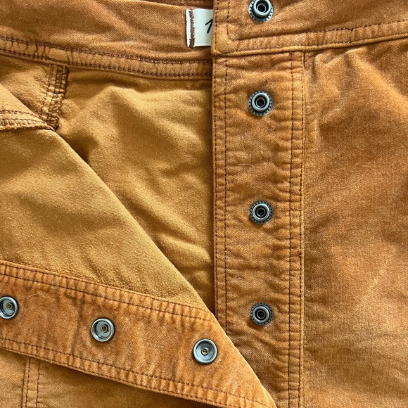 Madewell 🧡🍊 Orange Velveteen Button Front Skirt - Picture 10 of 13